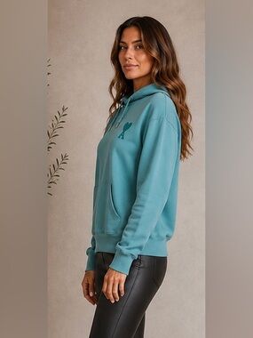 Ami Vibrant green- blue Hoodie